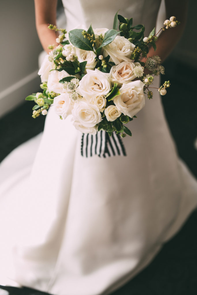 White and Green Bridal Bouquet