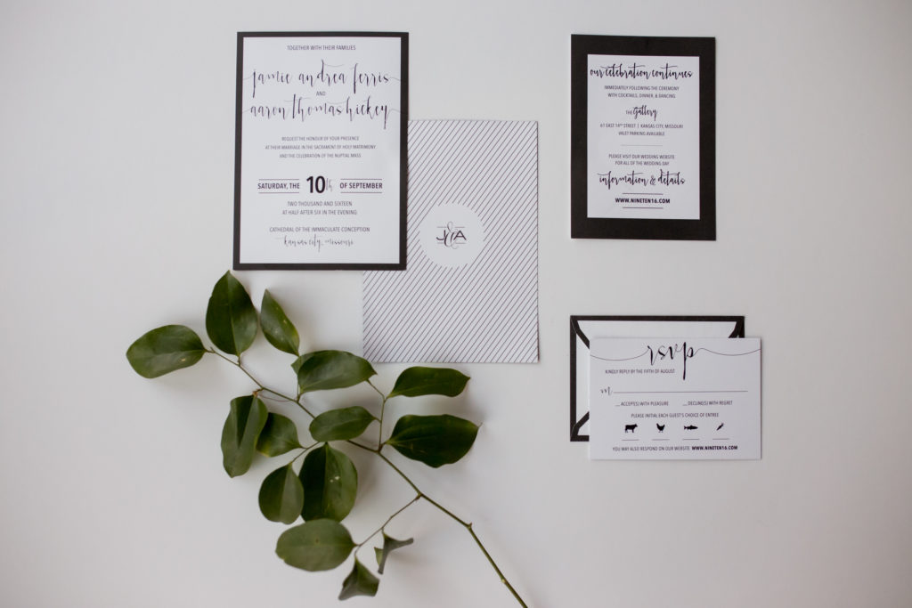 Black and White Wedding Paper Suite