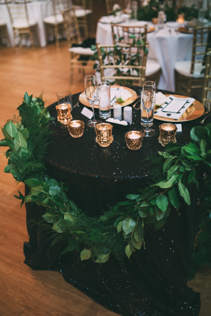 Bride and Groom Sweetheart Table