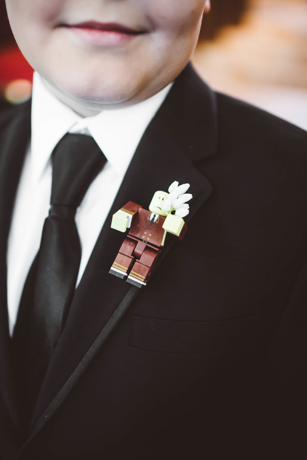 Lego Boutonniere for Ring Bearer