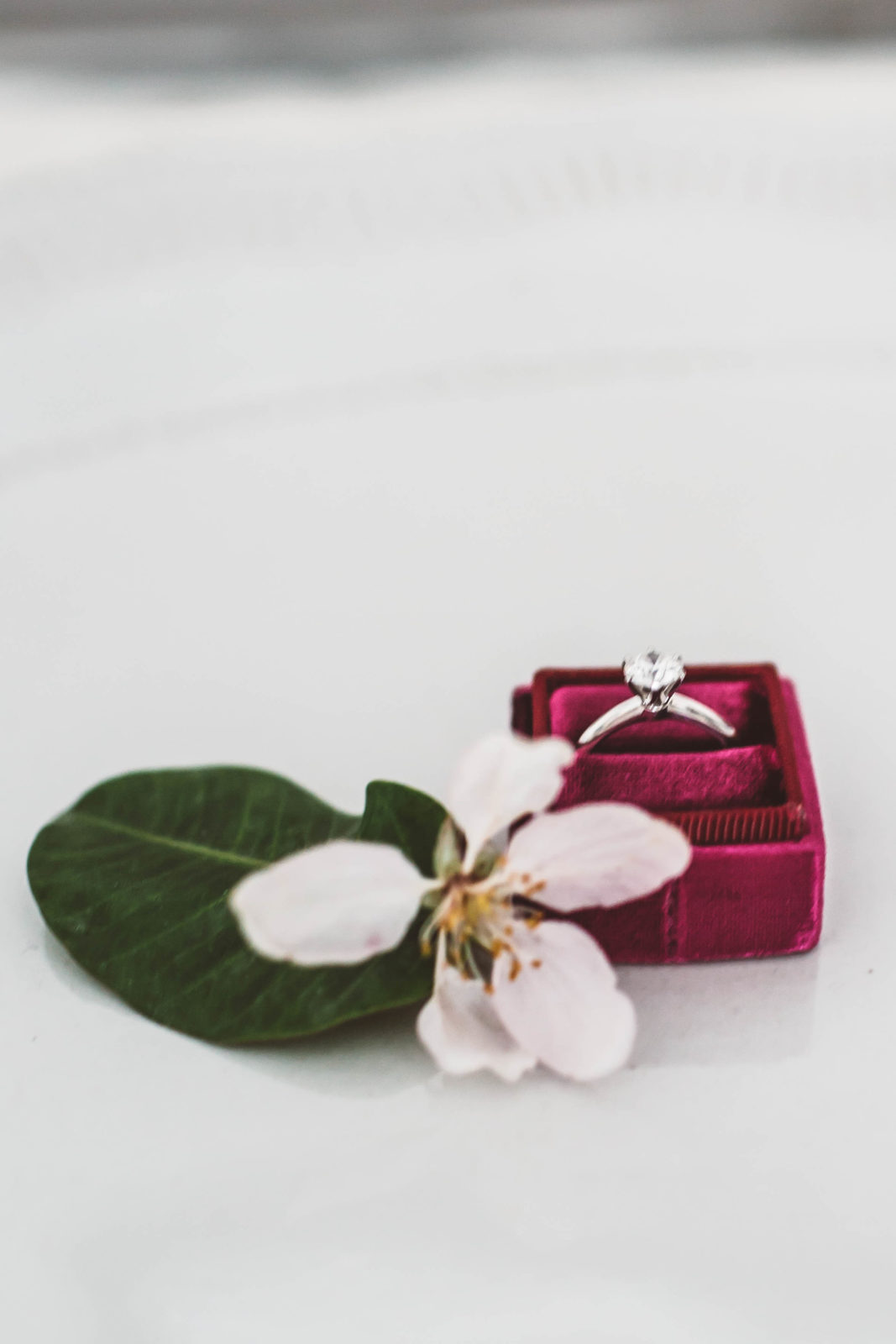 Marsala Mrs. Box with flower accent