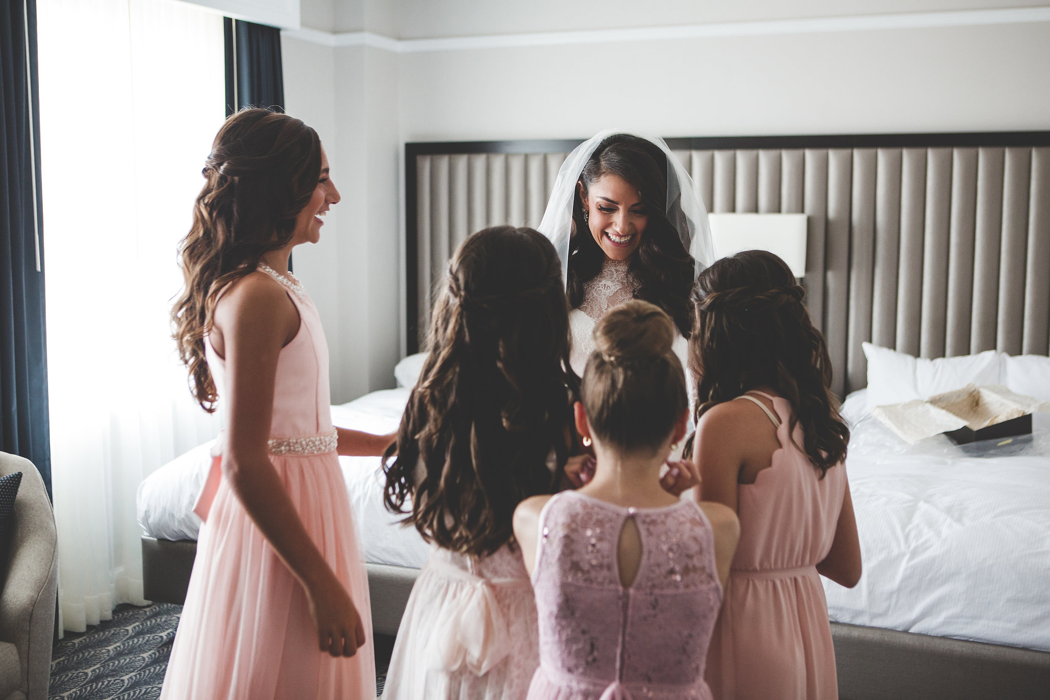 Junior Bridesmaids in Pink Dresses