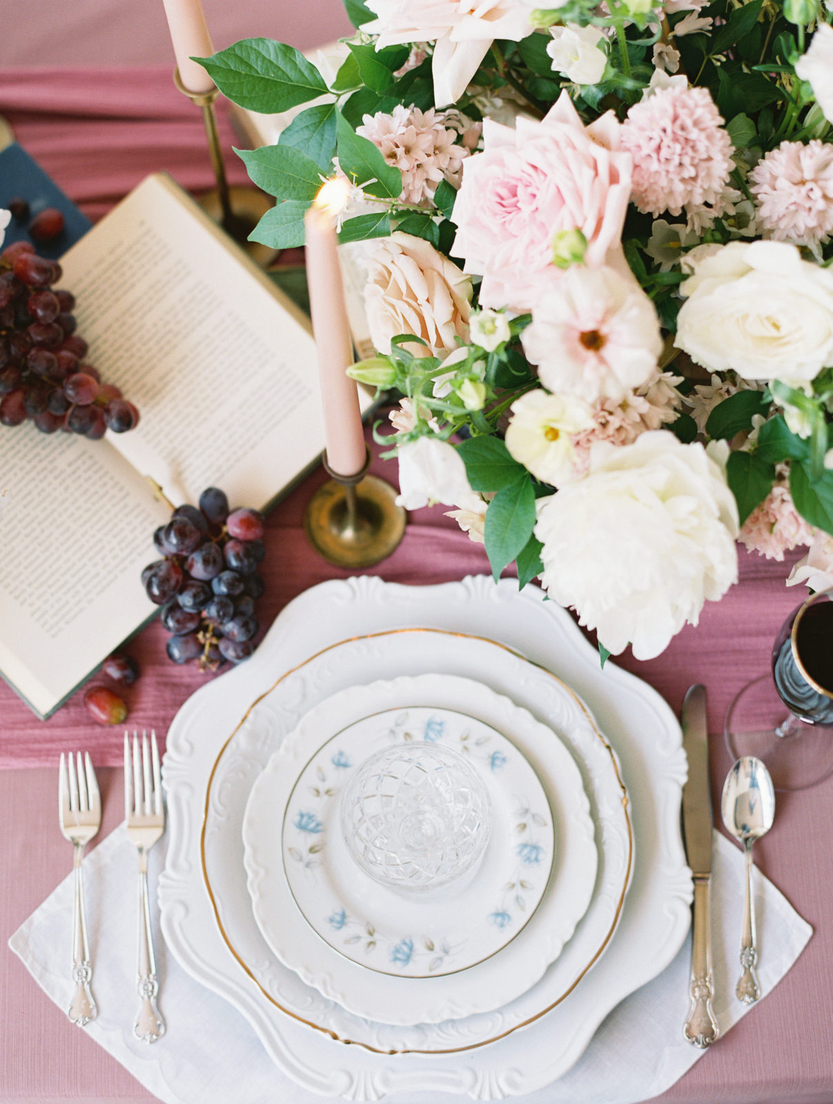 May Wedding Flowers featuring blush and dusty rose blooms in Kansas City, Missouri