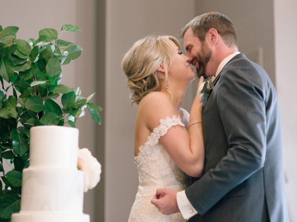 Bride and Groom After Cutting the Cake | Omaha Cake Gallery