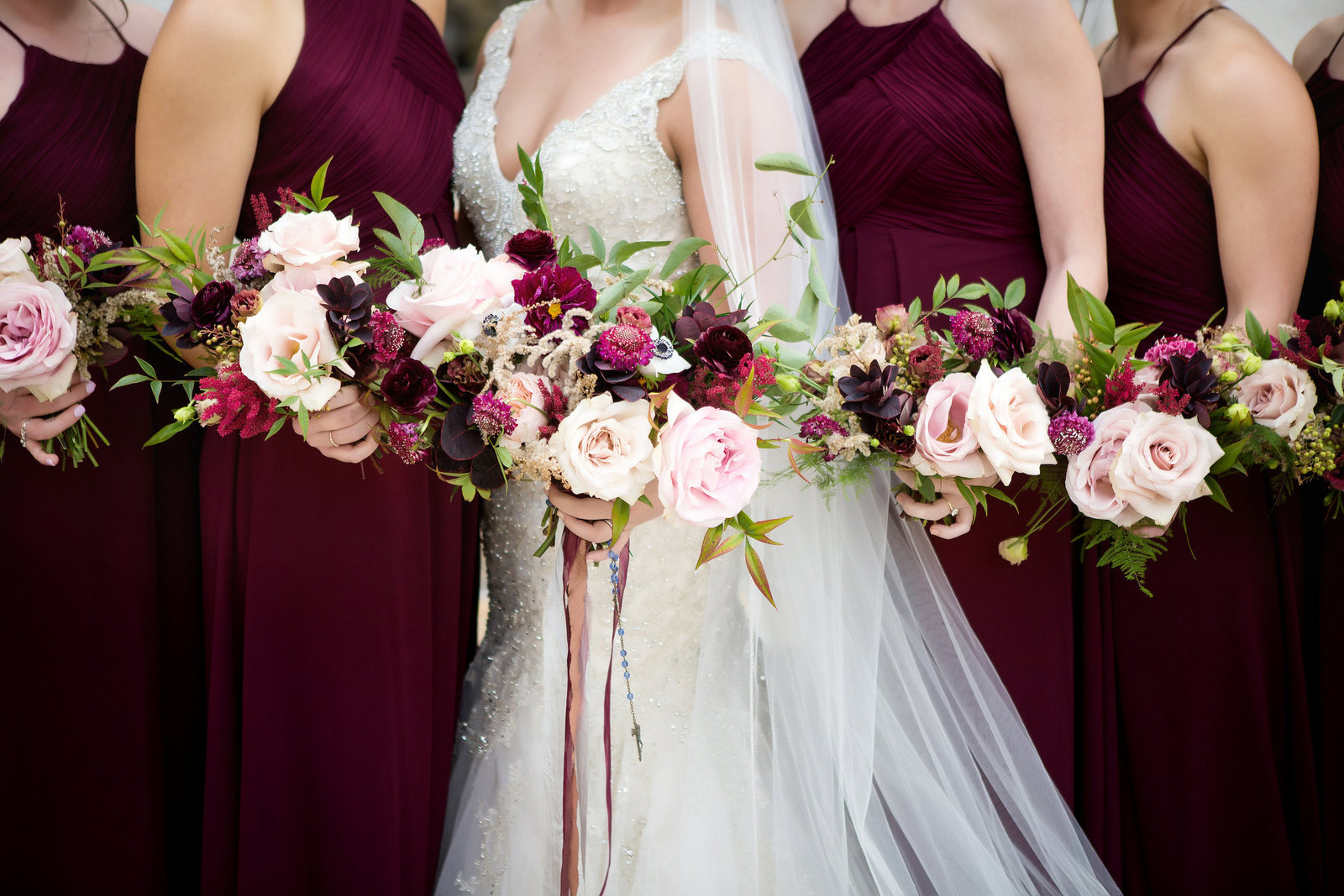 Kansas City Wedding | Burgundy + Blush Fall Wedding at The Grand Hall ...